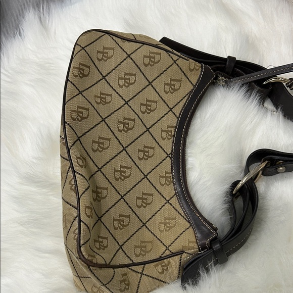 Dooney & Bourke Tan and Brown Monogram Shoulder Bag - Picture 4 of 6